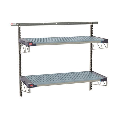 2-shelf shelving unit - SmartWall Life - InterMetro - for pharmacies / stainless steel / antibacterial