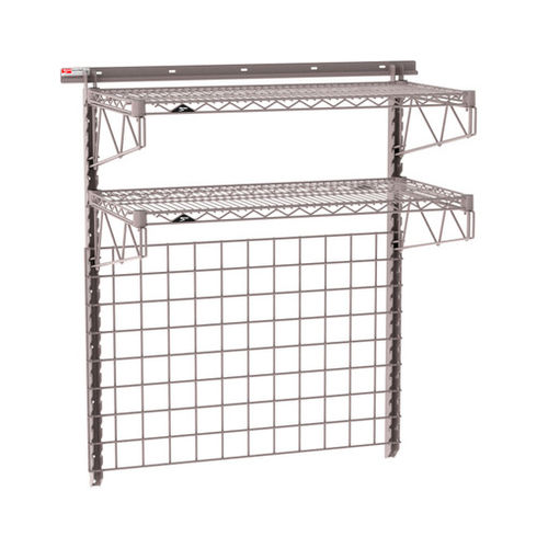 2-shelf shelving unit - Metro SmartWall - InterMetro - wire / wall-mounted / antibacterial