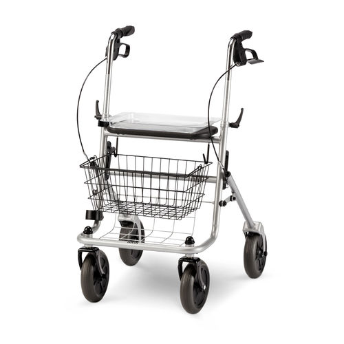 4-wheel rollator - Ideal Rollator - Meyra - with seat / with basket / with armrests