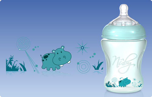 Baby bottle - Natural Nurser™ -boy  - Nuby
