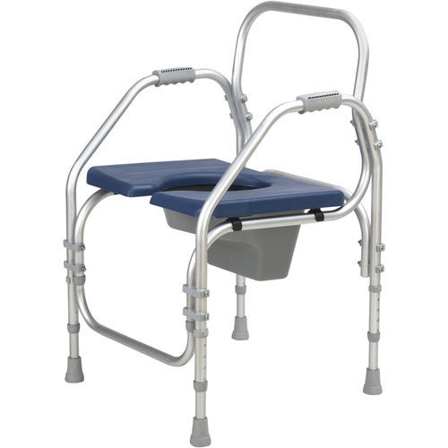 Shower chair with armrests - INDIAN - ORTHOS XXI - without backrest / with bucket / height-adjustable