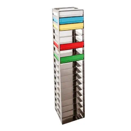 MUHWA polycarbonate cryobox Flakon Rack, 75mm long x 75mm