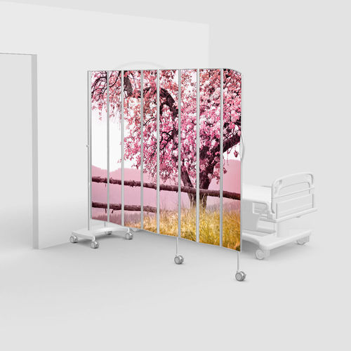 Mobile hospital privacy screen 06313DTL Silentia folding