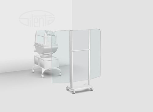 Mobile hospital privacy screen - 06522-CP - Silentia - 3-panel
