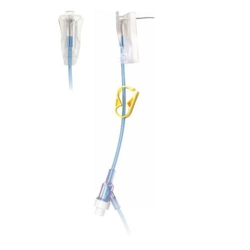 Implantable port injection needle - Gripper Plus™  - ICU medical - Huber / safety / 19G