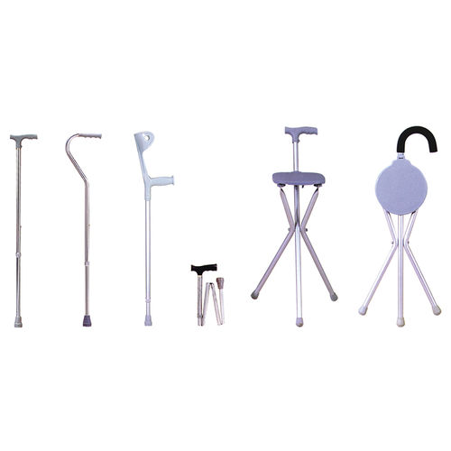 T-handle walking stick - SMD-130101 - Suzhou SunMed - tripod / height-adjustable / folding