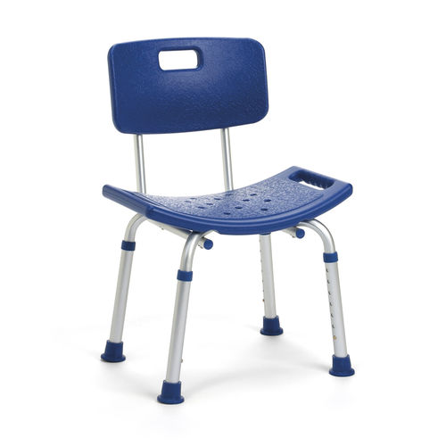 Shower chair with backrest - Lilly - VERMEIREN - height-adjustable