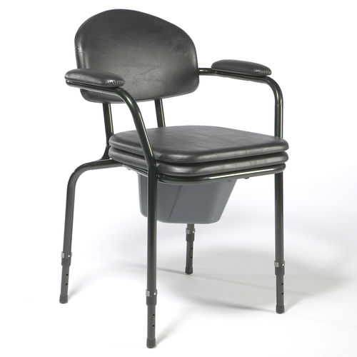 Commode chair with armrests - 9063 - VERMEIREN - with bucket / height-adjustable