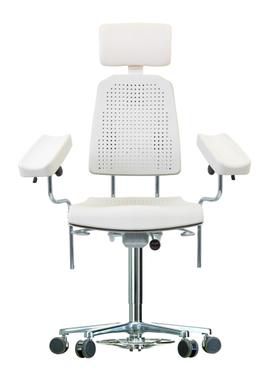 Manual blood donor chair - WS 9220 LIGHT GREY - Werksitz - on casters / height-adjustable
