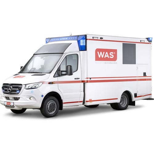Box body ambulance - WAS 500  - WAS - Wietmarscher Ambulanz- und Sonderfahrzeug - 4-stretcher / with oxygen cylinder / diesel