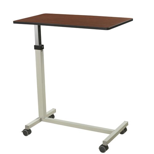 Overbed table on casters - ALK06-AT4 - Zhongshan Aolike Medical Equipment Technology - height-adjustable / manually operated
