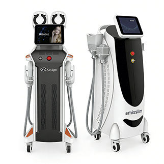 Cryolipolysis unit - Renasculpt FE60 EMS + Mixslim HS1000C - Beijing Winkonlaser Technology - muscle electrical stimulation body contouring unit / trolley-mounted