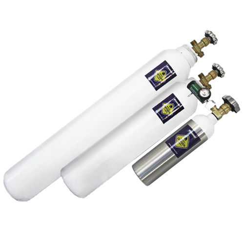 Oxygen medical gas cylinder - Paramed International - aluminum / stainless steel / white