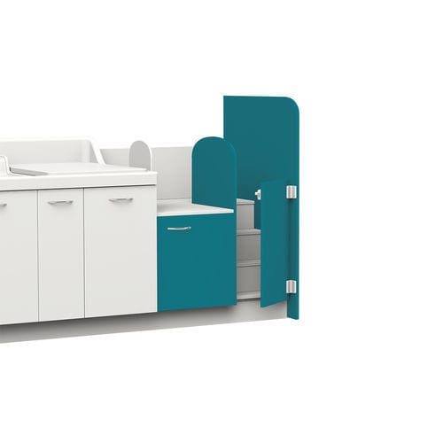 Nursery changing station Loxos with washbasin / with fixed stairs
