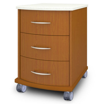 Bedside cabinet on casters - Camelot  - Kwalu - with drawers / locking