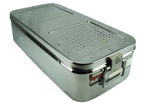 Instrument sterilization container - BE030 - MEDLANE - stainless steel / perforated