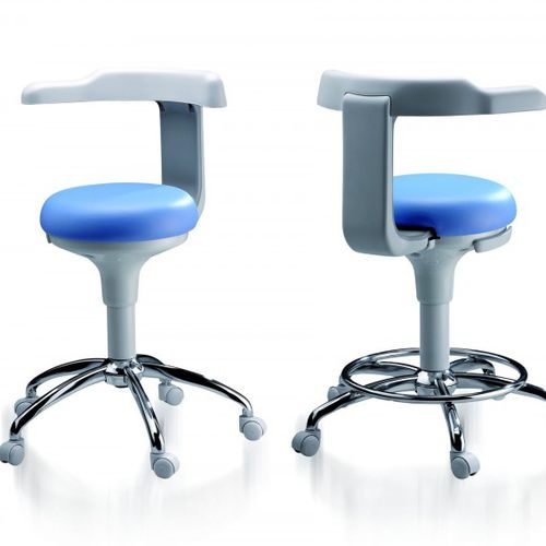 Dental stool - ASTRAL - Fedesa - height-adjustable / with backrest / on casters