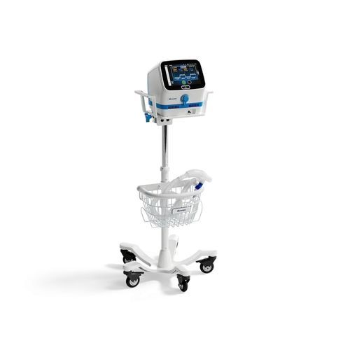 Mechanical insufflation-exsufflation bronchial drainage system - Volara  - Baxter - trolley-mounted