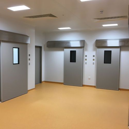 Insulation door - Dortek - hospital / sliding / stainless steel