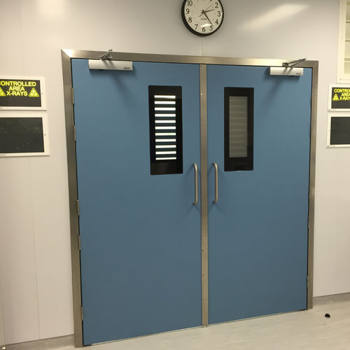 Protection door - Dortek - hospital / swing / GRP