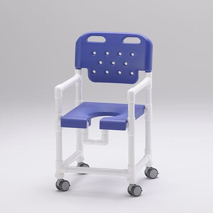Shower chair with armrests - SC 200 BS - RCN Medizin - on casters / with cutout seat / with backrest