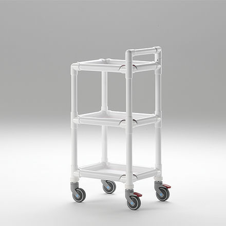 Medical trolley - MPC 153 - RCN Medizin - for general purposes / multi-function / 3-shelf