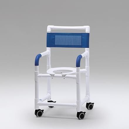 Shower chair with armrests - SC 15 Basic - RCN Medizin - on casters / with cutout seat / with backrest