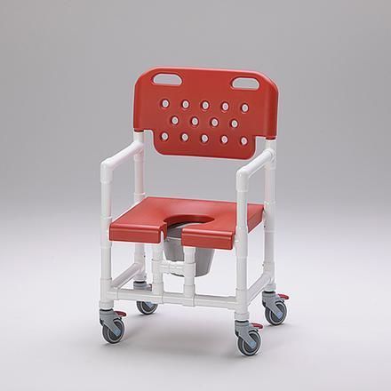 Adult commode chair - SCC 220 MS - RCN Medizin - on casters / with cutout seat / with bucket