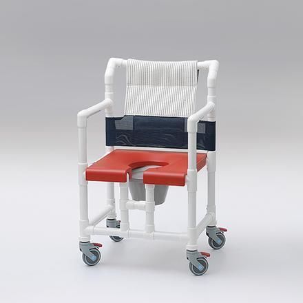 Commode chair with bucket - SCC 250 MS - RCN Medizin - mobile / with cutout seat / on casters