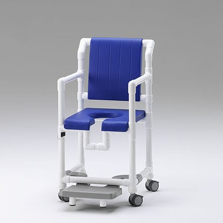 Shower chair with armrests - SC 100 PPG - RCN Medizin - on casters / with cutout seat / with backrest