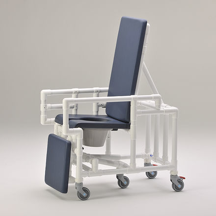Shower chair with high backrest - SCC 250 RC - RCN Medizin - with armrests / on casters / with footrest