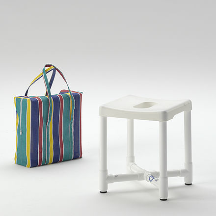 Shower stool with cutout seat - DH 49 R - RCN Medizin