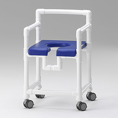 Shower stool with armrests - DH 100 PP - RCN Medizin - with cutout seat / with backrest