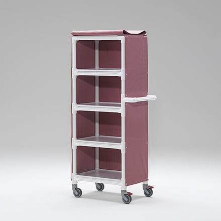 Medical linen trolley - MLC 204 - RCN Medizin - storage / 4-shelf / open-structure