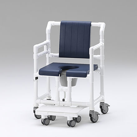 Shower chair with armrests - SCC 250 OS PPG - RCN Medizin - on casters / with cutout seat / with bucket