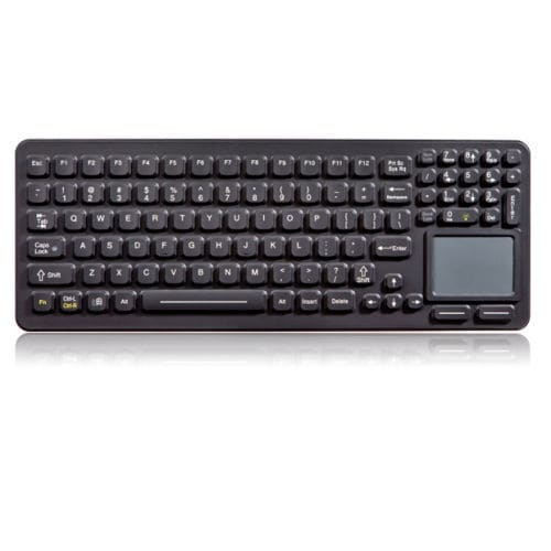Medical keyboard with touchpad - SLK-97-TP-BLK - IKEY - silicone rubber / USB / sealed