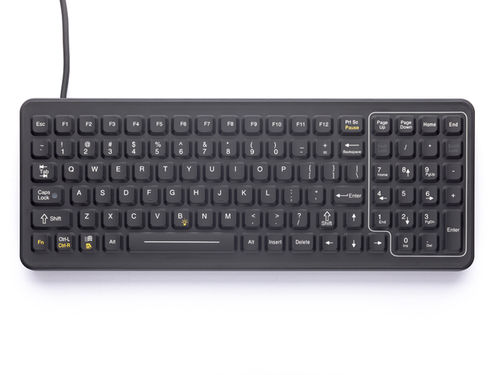 Medical keyboard with numeric keypad - SlimKey® - IKEY - silicone rubber / disinfectable / USB