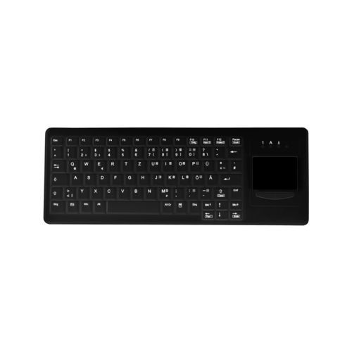Keyboard with touchpad - AK-C4400 - Active Key GmbH - silicone / hygiene / backlit