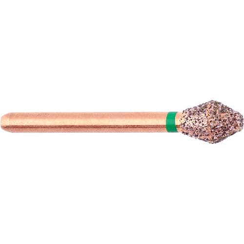 Dental crown burr - KP6811 series - Komet Dental - gold / coating / diamond