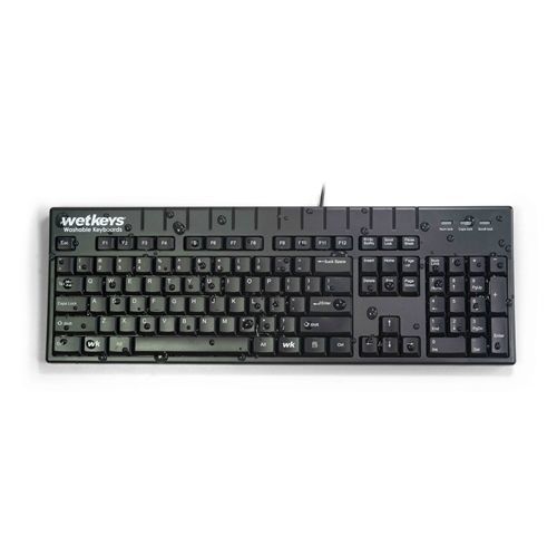Medical keyboard with numeric keypad - KBWKABS104-BK - WETKEYS - washable / USB / waterproof