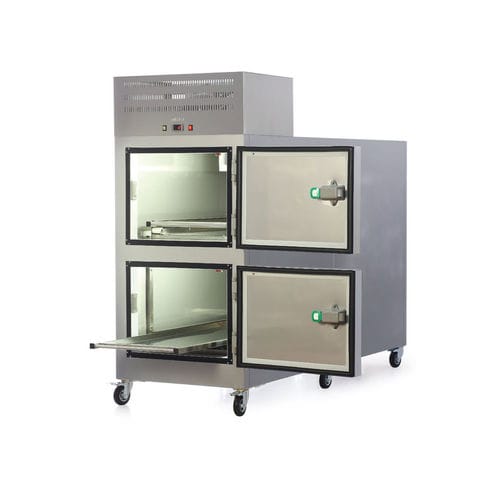 Mortuary stretcher refrigerated mortuary cabinet - MPC 2010 - MIXTA - 2-body / front-loading / with door