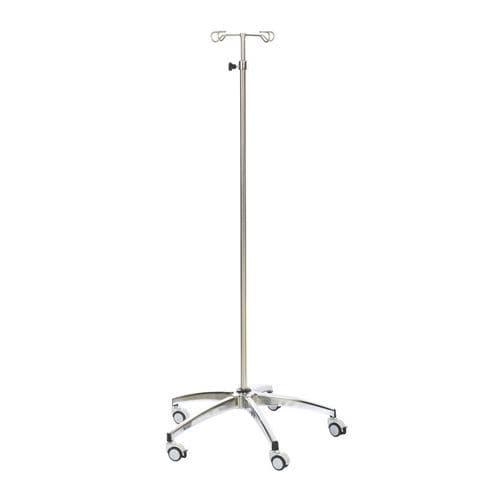 IV pole on casters - MSA 4060 - MIXTA - 4-hook / stainless steel / height-adjustable