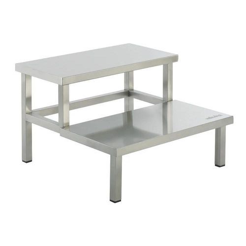 2-step step stool - MEB 4051 - MIXTA - surgical / stainless steel / non-slip