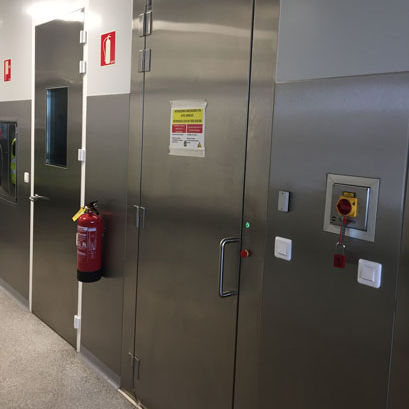 Hospital door - ENR BH - Tané Hermetic - laboratory / swing / stainless steel