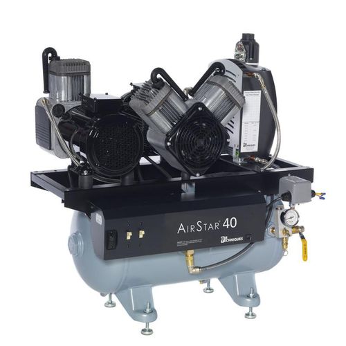 Dental compressor - AirStar 40 - Air Techniques - membrane / 1-workstation / oil-free