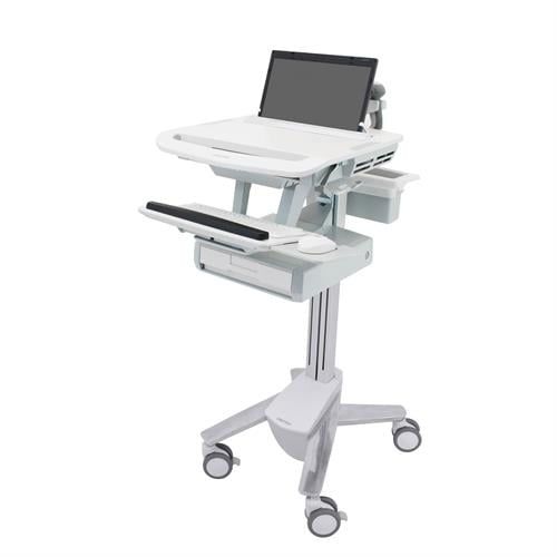 Medicine distribution computer cart - SV43-1190-0 - Ergotron - battery-powered / height-adjustable / with drawer