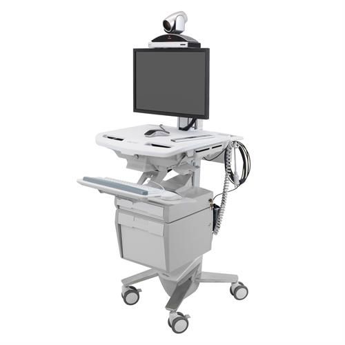 Mobile telemedicine cart - SV43-53E0-1 - Ergotron - battery-powered