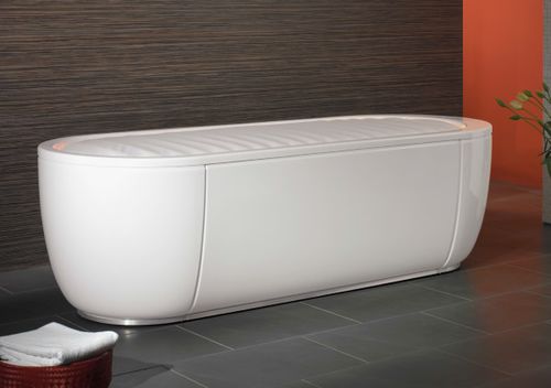 Hydromassage bathtub with chromotherapy lamps - Zenith - SCEMED - with sonotherapy speakers