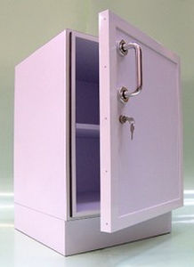 Radioactive isotope cabinet - envirotect - laboratory / lead-lined / 1-door