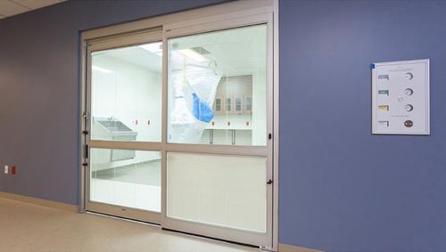 Hospital door - Dura-Care 7000TL - Stanley Access Technologies - sliding / glass